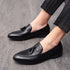 Elegant Slip-On Loafers for Men - Classic Italian Formal Evening Dress Shoes, Luxury Leather Wedding Footwear, Pointed Toe Design, Perfect for Spring and Autumn Occasions
